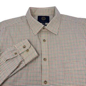 Viyella 2XL Yellow Multicolor Cotton Wool Blend Long Sleeve Button Down Shirt
